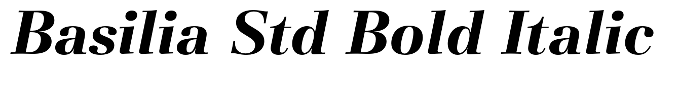Basilia Std Bold Italic